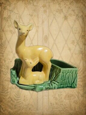 SHAWNEE Vintage Planter Deer & Fawn